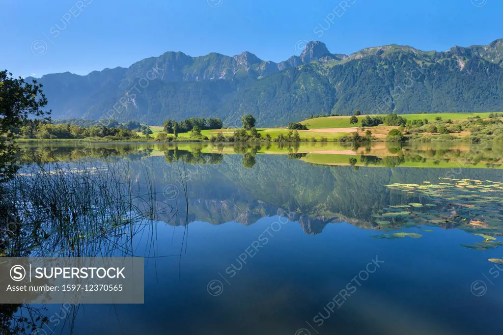 Übeschisee lake in the Bernese Oberland