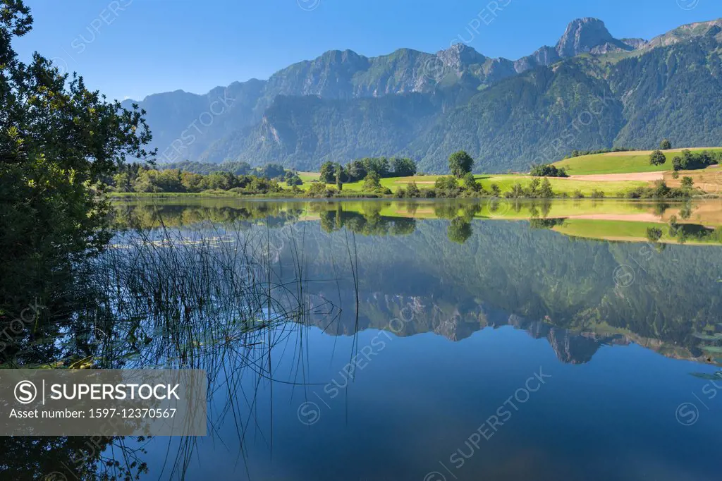 Übeschisee lake in the Bernese Oberland