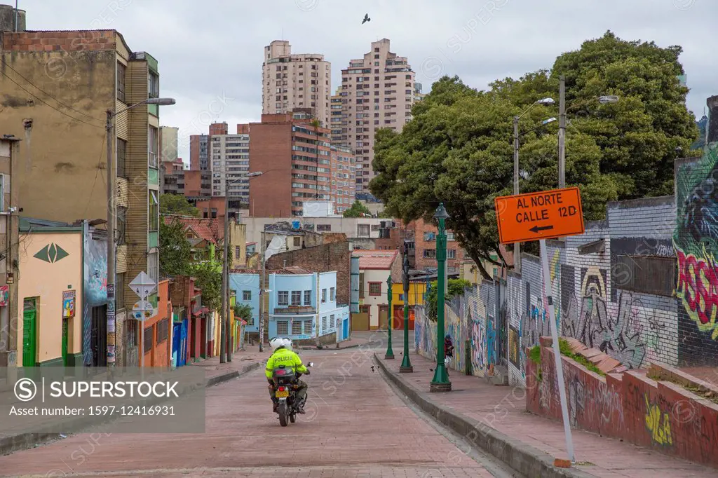 South America, Latin America, Colombia, town, city, towns, cities, town view, Bogota, capital, street, houses, homes,