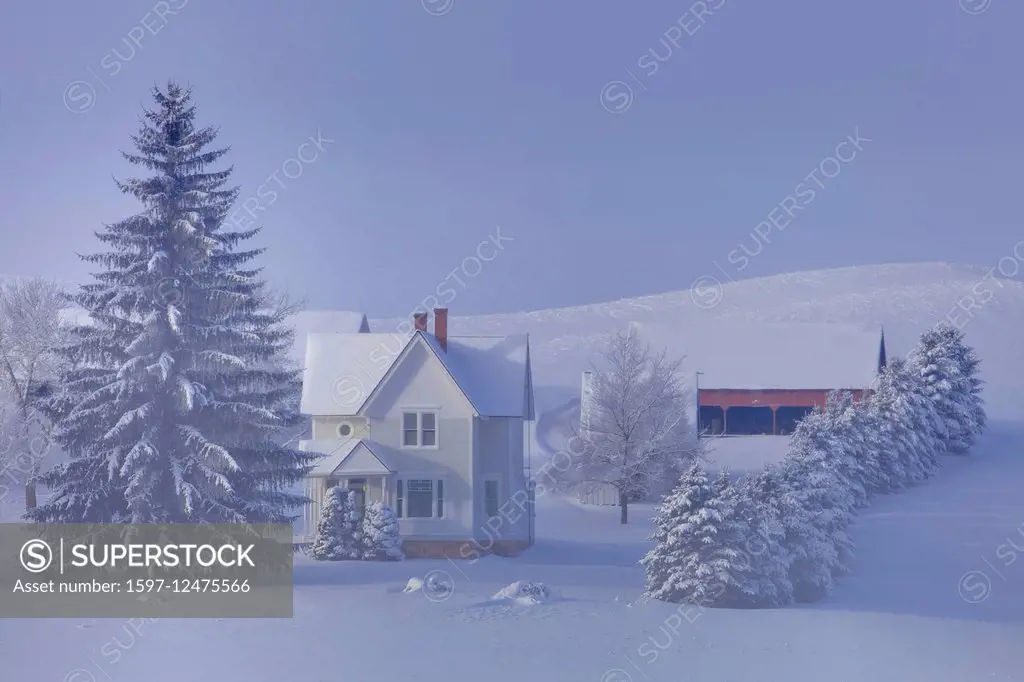 home in Palouse in winter