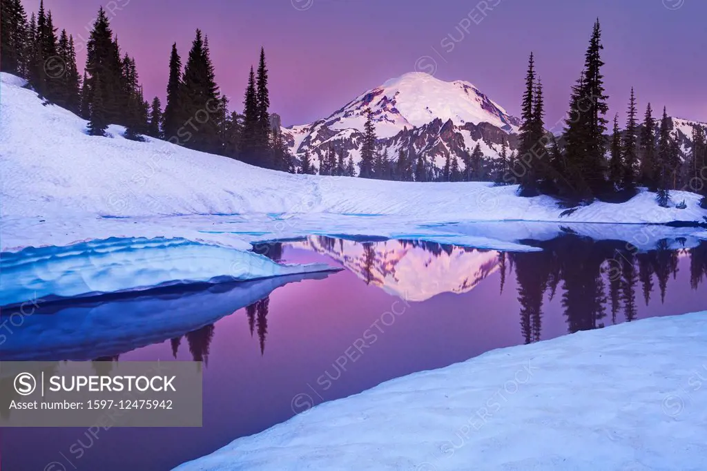 Mount Rainier in winter