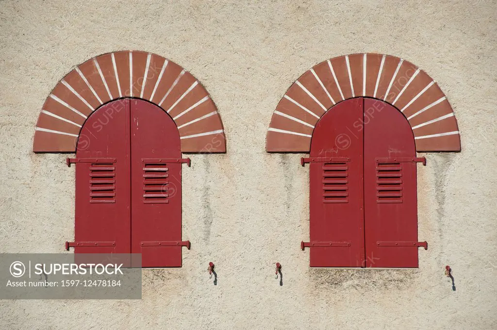 red shutters