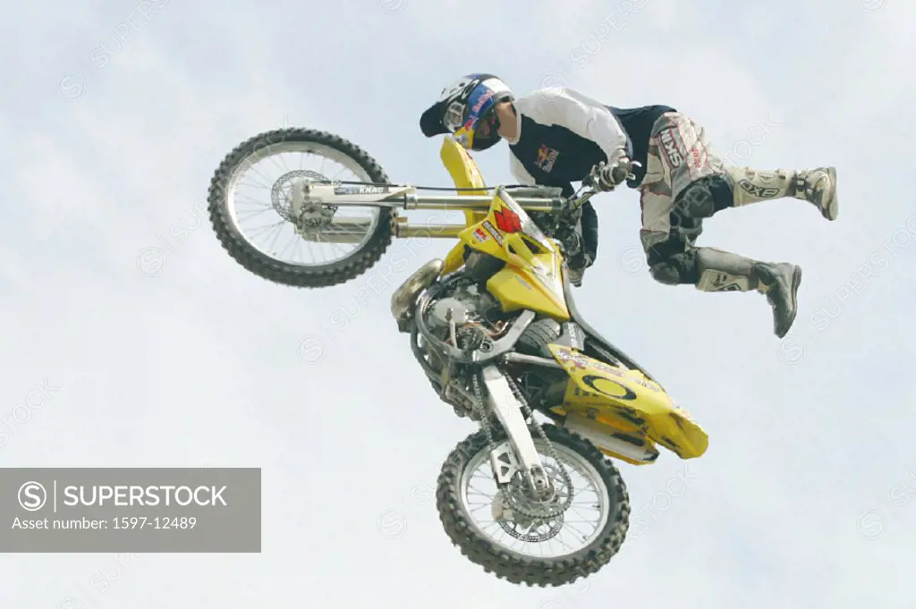 action, FMX, Freestyle, jump, man, moto cross, motor sport, motorbike, motorcycle, sky, sports