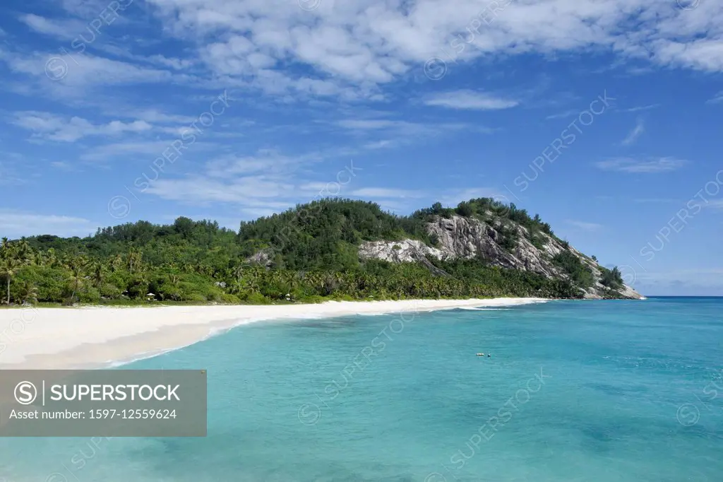 beach in the North Island, Seychelles