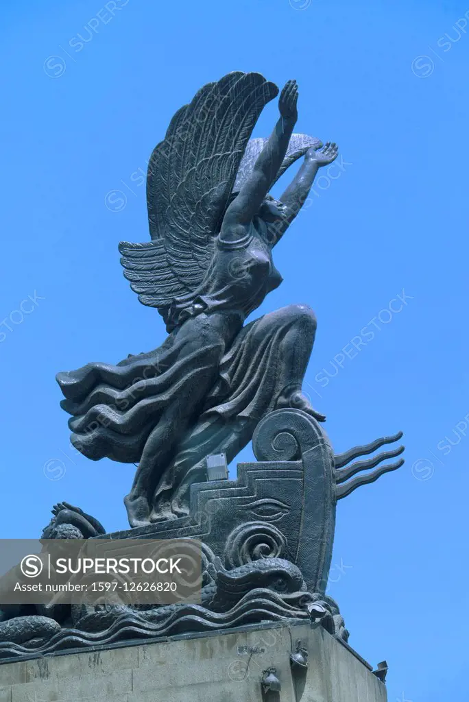 winged monument in Lima, Peru