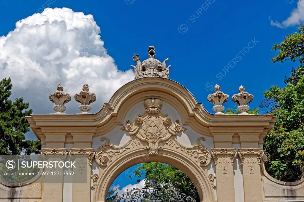 gate of Festetics Castle in Keszthely