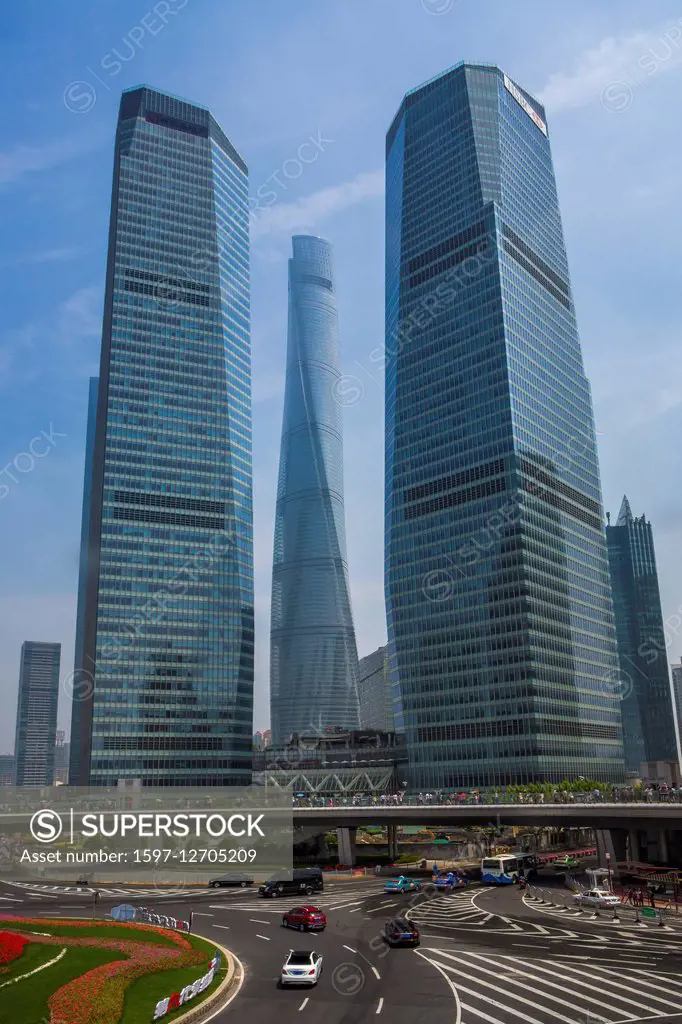 Shanghai Tower in Lujiazui, Shanghai City, China
