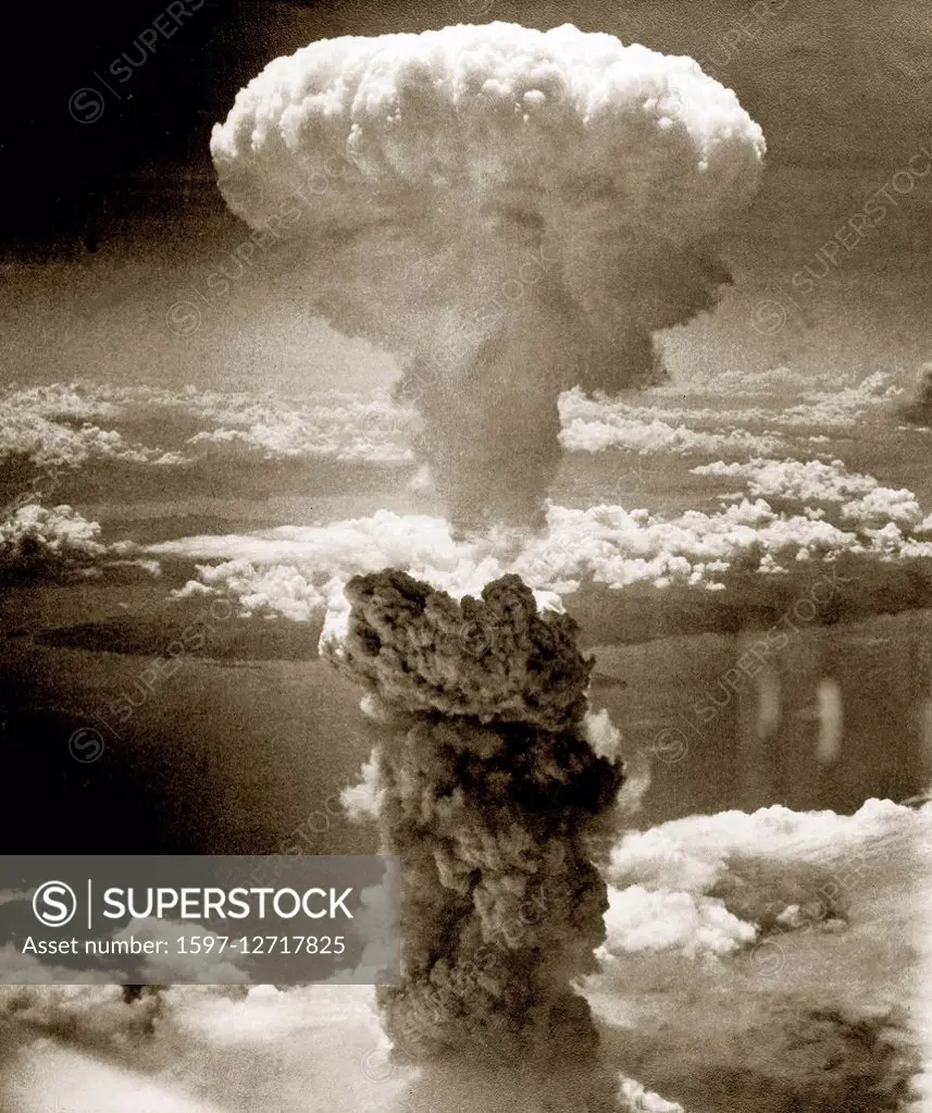 Atomic Bomb explosionin Nagasaki in 1945