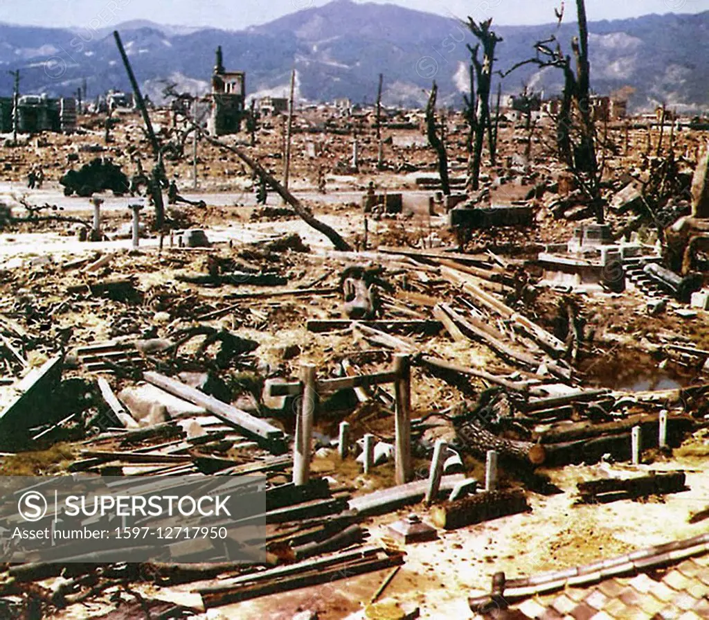 Hiroshima after Atomic Bomb strike in 1945