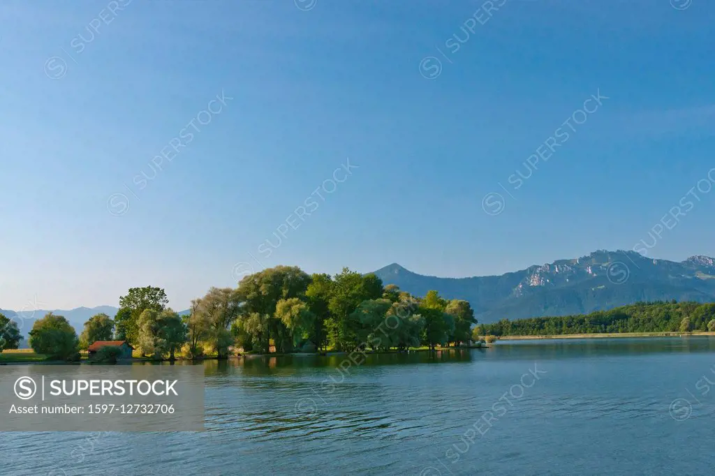 island in Chiemsee lake in in Upper Bavaria