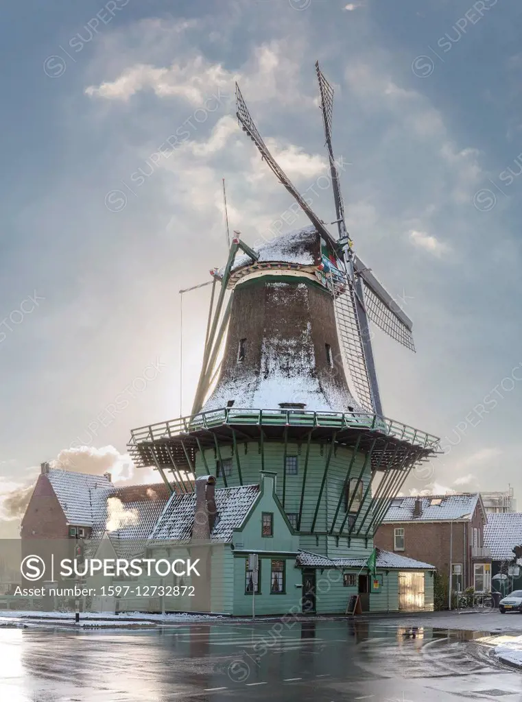 windmill in Zaandijk, Holland