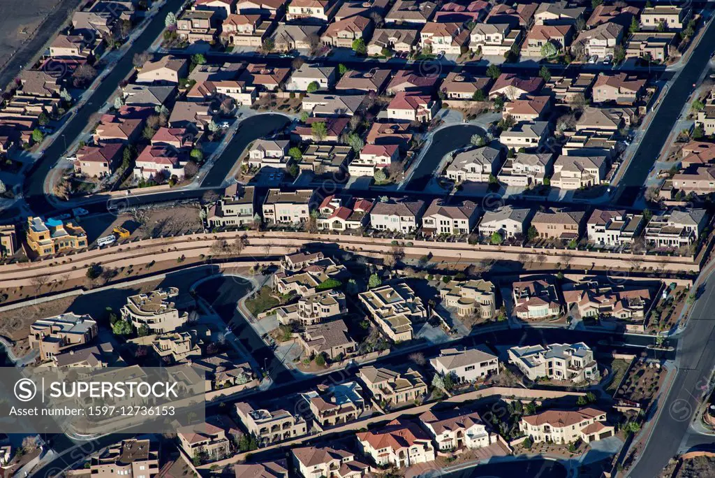 aerial of apartments in New Mexico,