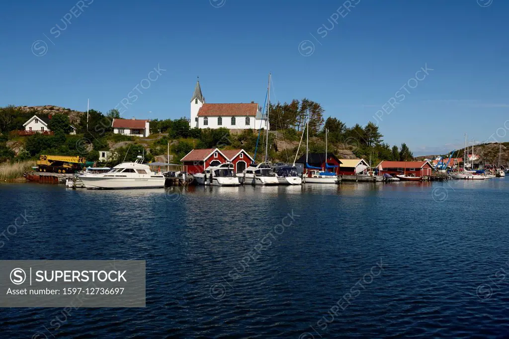 Hamburgsund village in Skagerak, Sweden