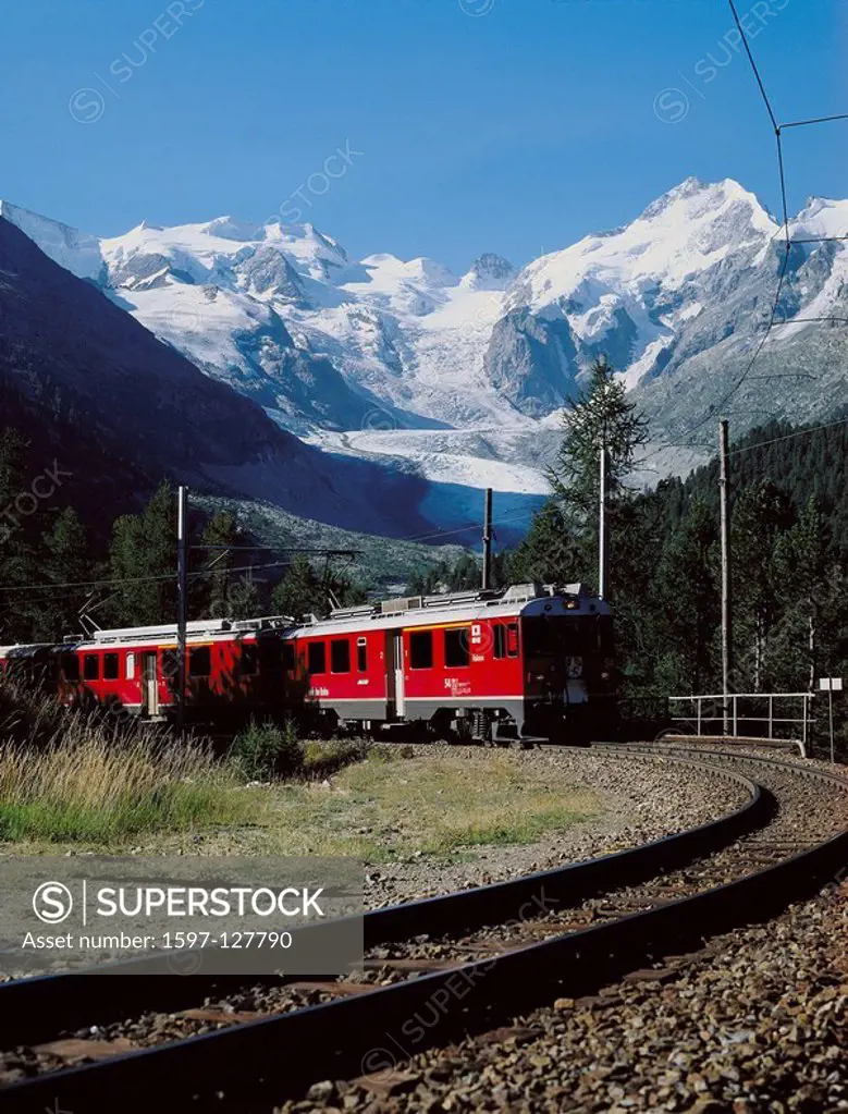 10231386, railway, SBB, Switzerland, Europe, Glacier express, train, Rhaetian Railway, Switzerland, Europe, Graubünden, Grisons,