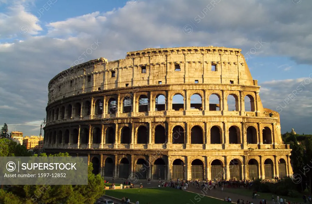 antique, antiquity, architecture, Colosseo, facade, historical, Italy, Europe, mood, Roman, Rome