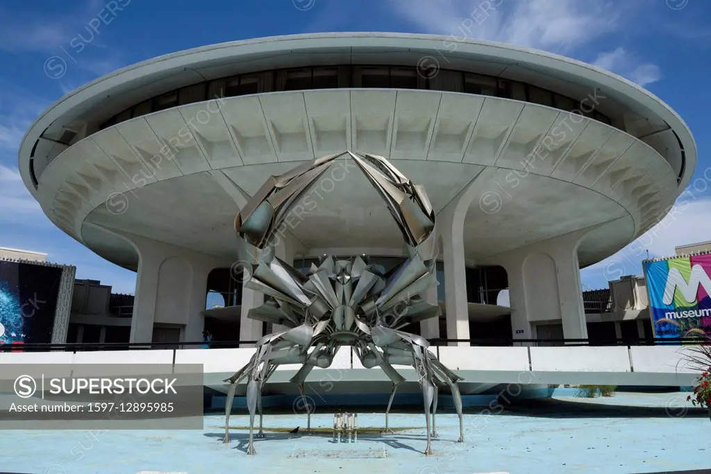 Canada, British Columbia, Vancouver, H.R. MacMillan, Space Centre, architecture, modern, crab, sculpture