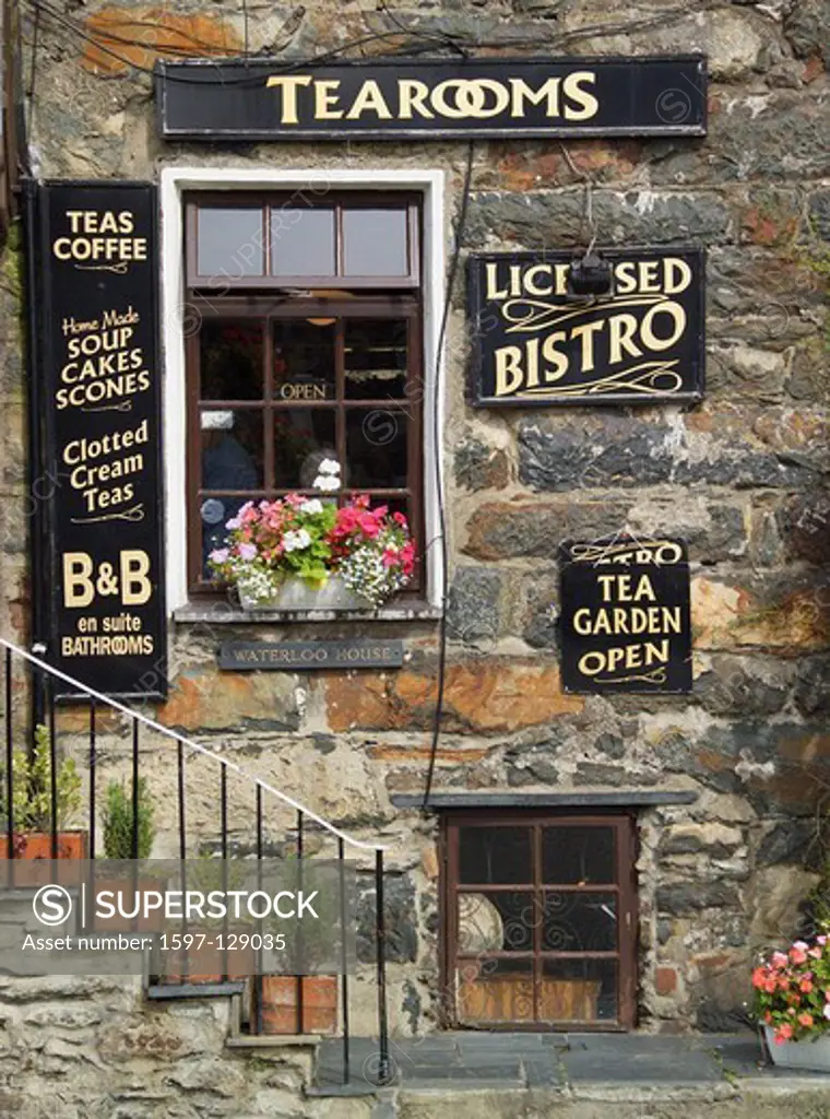 tea, room, rooms, stone, built, building, buildings, Beddgelert, Gwynedd, Snowdonia, national park, Wales, UK, United
