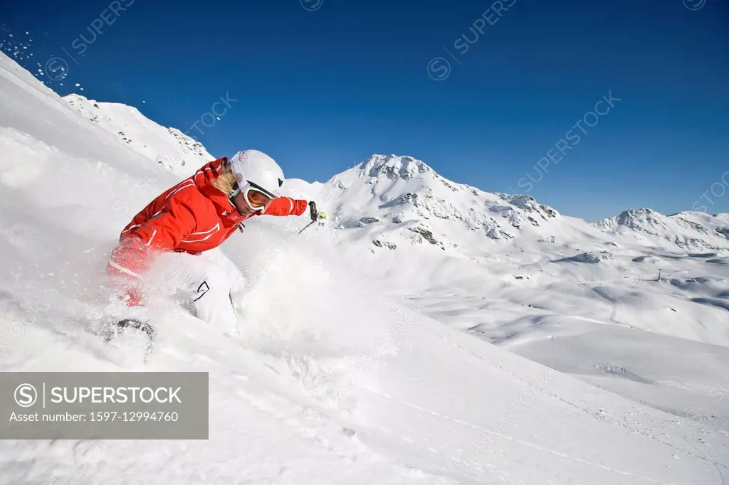 Woman, ski, skiing, Carving, Austria, sport, winter