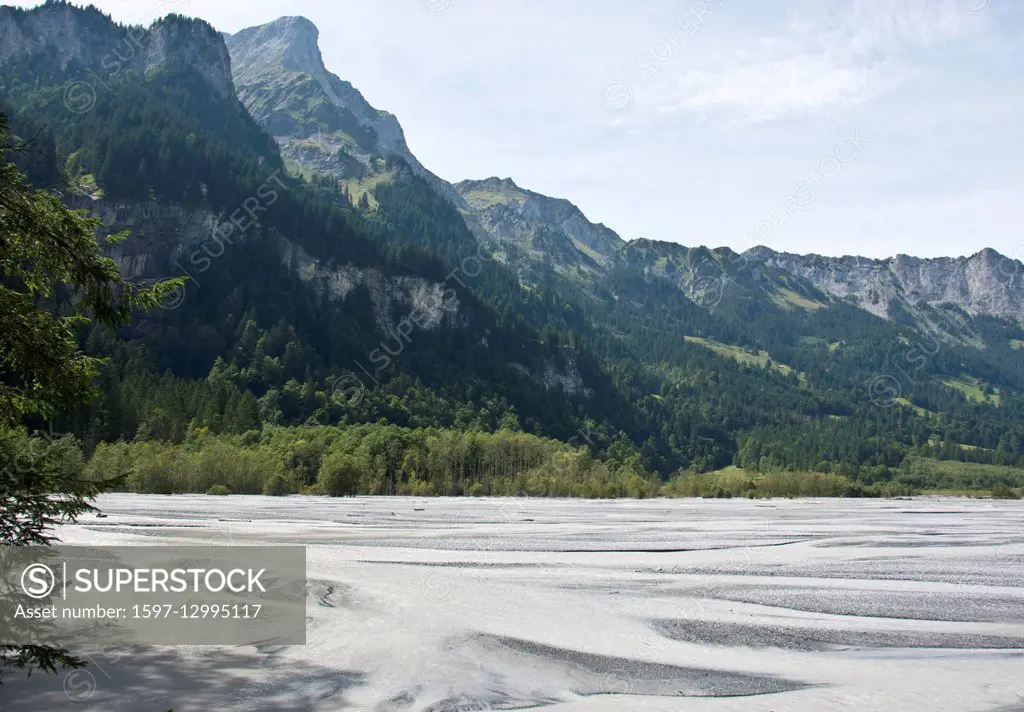 Switzerland, Europe, Bernese Oberland, Kiental, lake Tschingel, flood plain, nature reserve