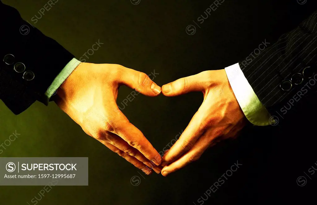 Hands, hand, Merger, union, unite, fit, business, men, economy, heart