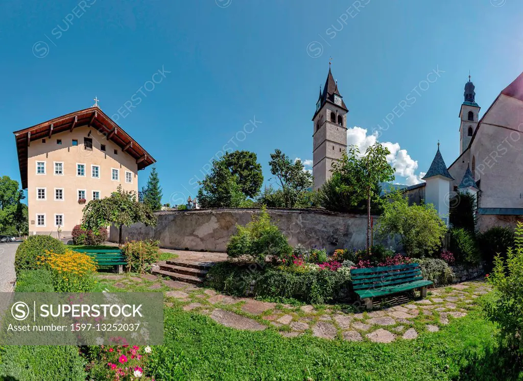 Kitzbuhel, Austria, Park around the Liebfrauen church