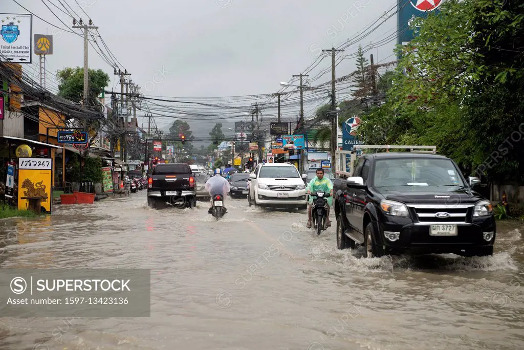 Thailand, Koh Samui, Floods
