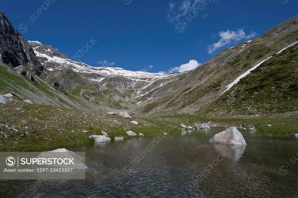 mountain lake lake in Maltatal valley in Carinthia,