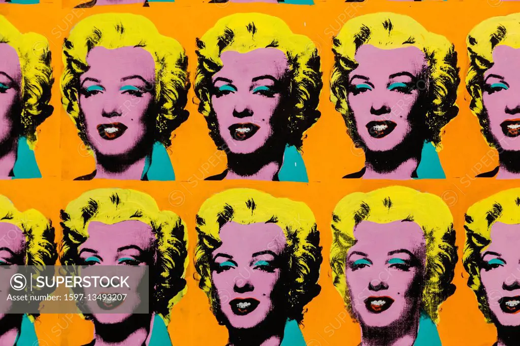 Painting titled Marilyn Diptych by Andy Warhol dated 1962