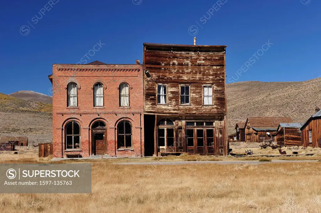 Bodie State, historic, Park, near Lee Vining, California, USA, United States, America, historical, field, houses