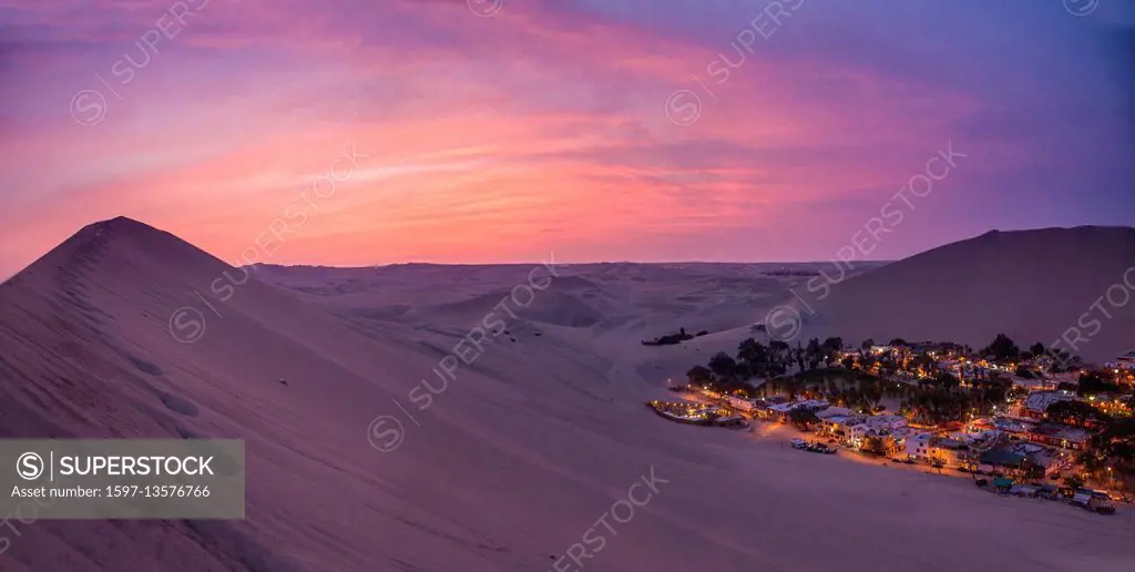 Sand dunes near oasis Huanachina,