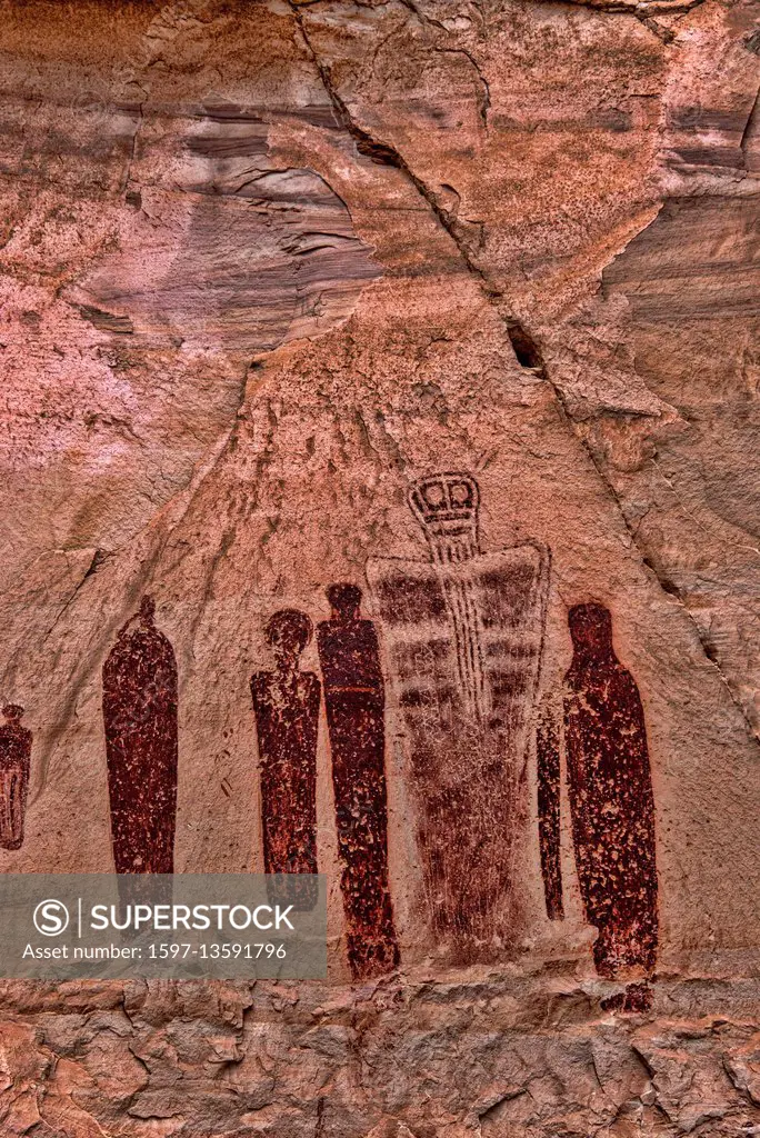 ancient rock art, great gallery, canyonlands national park, Utah