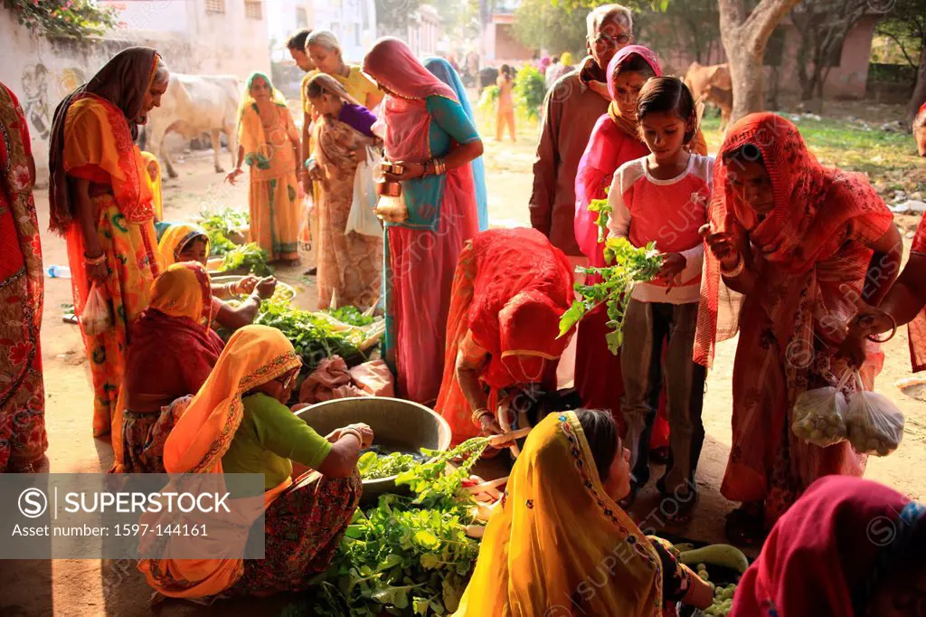 Sari, Pushkar, Rajasthan, India, Asia, women, colour of India, market, street_life
