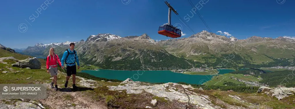Canton, Graubünden, Grisons, Switzerland, Europe, Engadin, Engadine, Upper Engadine, mountain, mountains, footpath, walking, hiking, trekking, mountai...