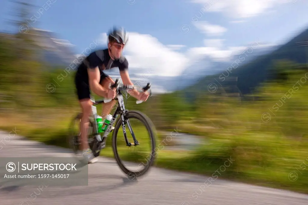 Training, Bicycle, bicycles, bike, riding a bicycle, riding a bike, bicycle, bike, man, Graubünden, Grisons, Switzerland, Europe, sport