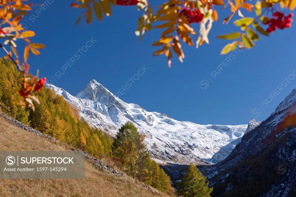 Mountain, mountains, autumn, Valais, Wallis, Switzerland, Europe, La Forclaz, Dent Blanche, Val d´Herence, nature