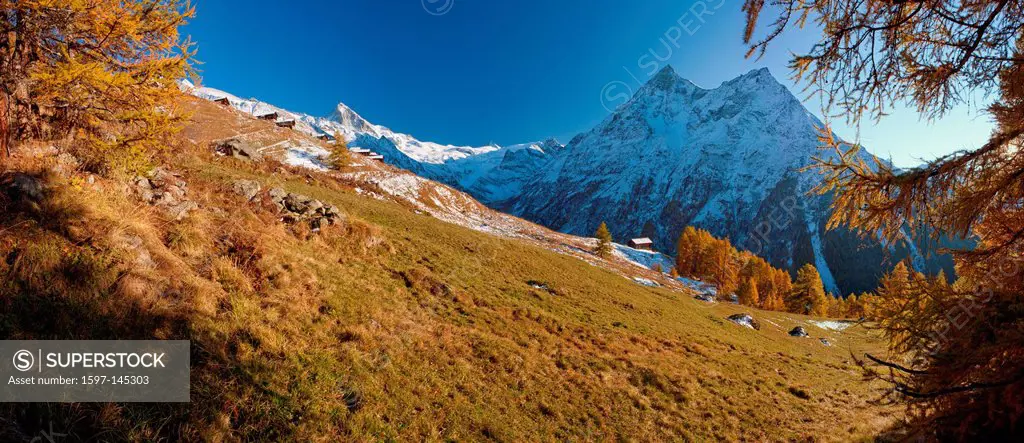 Mountain, mountains, autumn, Valais, Wallis, Switzerland, Europe, nature, La Forclaz, Dent Blanche, Val d´Herence, Alp, Breona, Dent de Veisiv