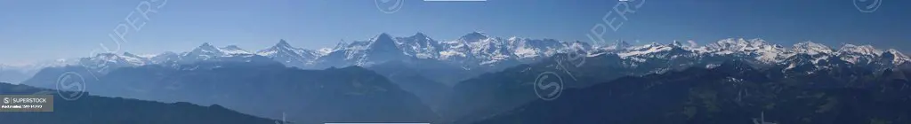 Canton Bern, Bernese Alps, Switzerland, Europe, Bernese Oberland, Jungfrau, Alps, monk, Mönch, Eiger, Alps, mountain, mountains, panorama, Bernese Alp...