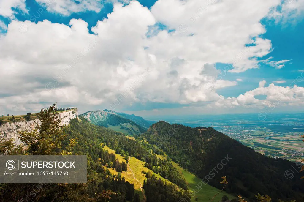 mountainscape, mountain scenery, mountain landscape, Bettlachstock, Hasenmatt, sky, Jura, Kalkgebirge, canton Solothurn, landscape, scnenery, Malm, Ma...