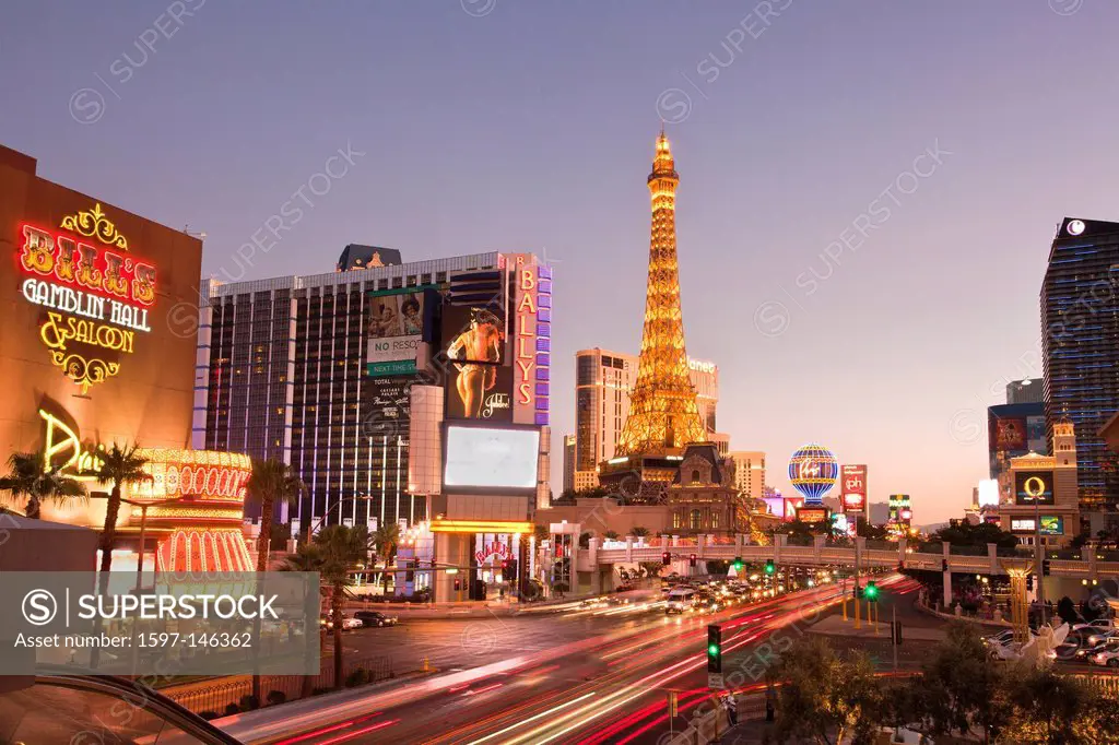 USA, United States, America, Nevada, Las Vegas, City, Strip, Avenue, Paris Hotel, advertisement, architecture, casinos, center, colourful, Eiffel, fam...