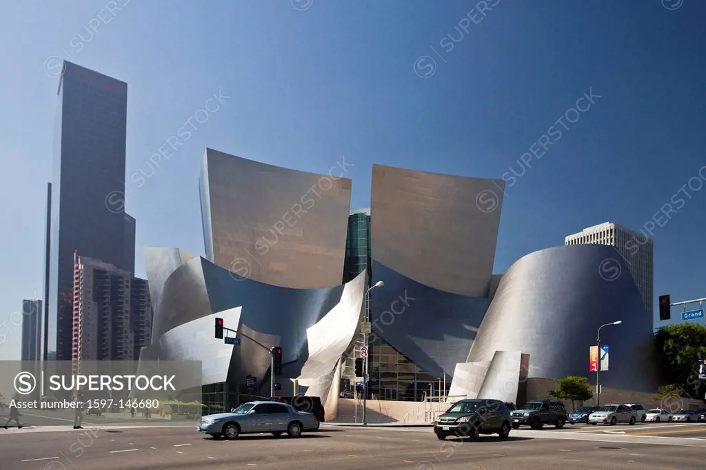 USA, United States, America, California, Los Angeles, City, Walt Disney, Concert Hall, Architect, Gehry, architecture, attraction, curved, different, ...