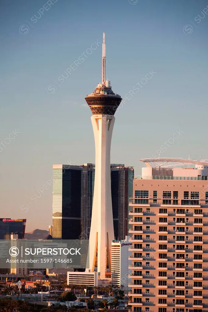 USA, United States, America, Nevada, Las Vegas, City, Stratosphere Tower, architecture, attraction, bright, colourful, different, dream, famous, fanta...
