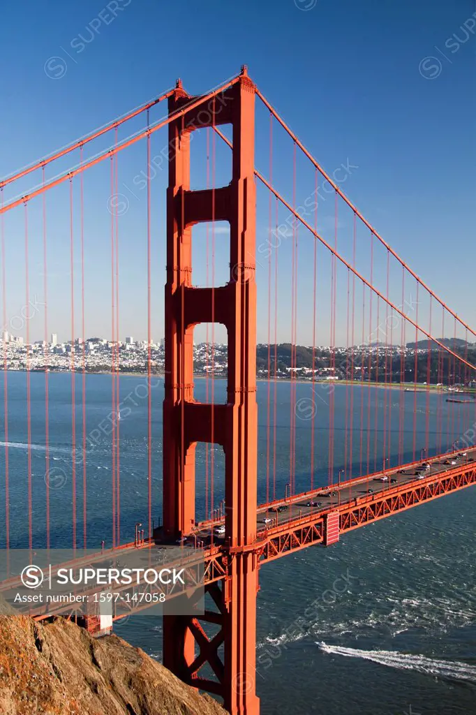 USA, United States, America, California, San Francisco, City, Golden Gate Bridge, downtown, architecture, bay, bridge, cables, downtown, famous gate, ...