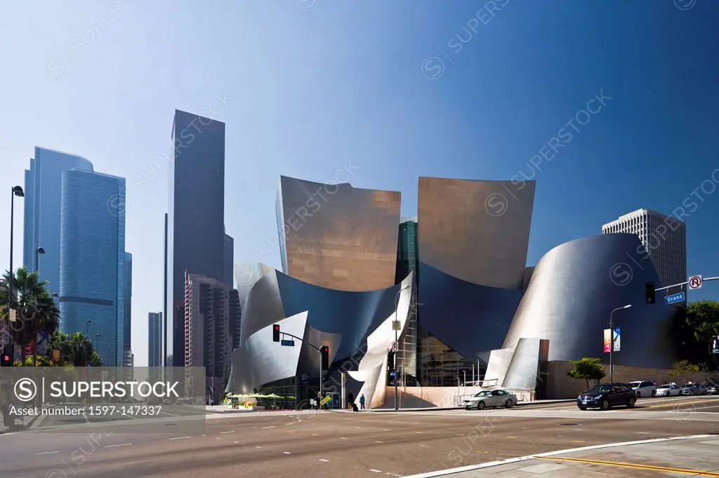 USA, United States, America, California, Los Angeles, City, Walt Disney, Concert Hall, Architect, Gehry, architecture, attraction, curved, different, ...