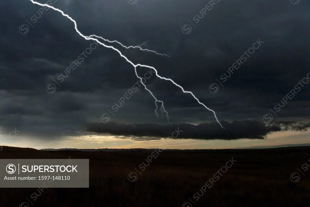 storm clouds, clouds, lightning, clouds, dark, USA, United States, America, Wyoming
