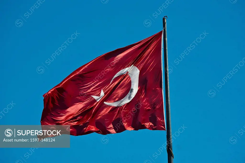 Flagpole, flag, banner, mast, pole, Turkey, wind, flutter, blow, wave, Turkish, Turkish flag, banner, windy, breezy,