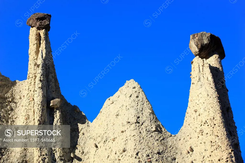 Benton, moraine, earth pyramid, earth pyramids, Eringer valley, erosion, Euseigne, form, shape, forms, shapes, sky, loam, nature, pyramid, pyramids, s...