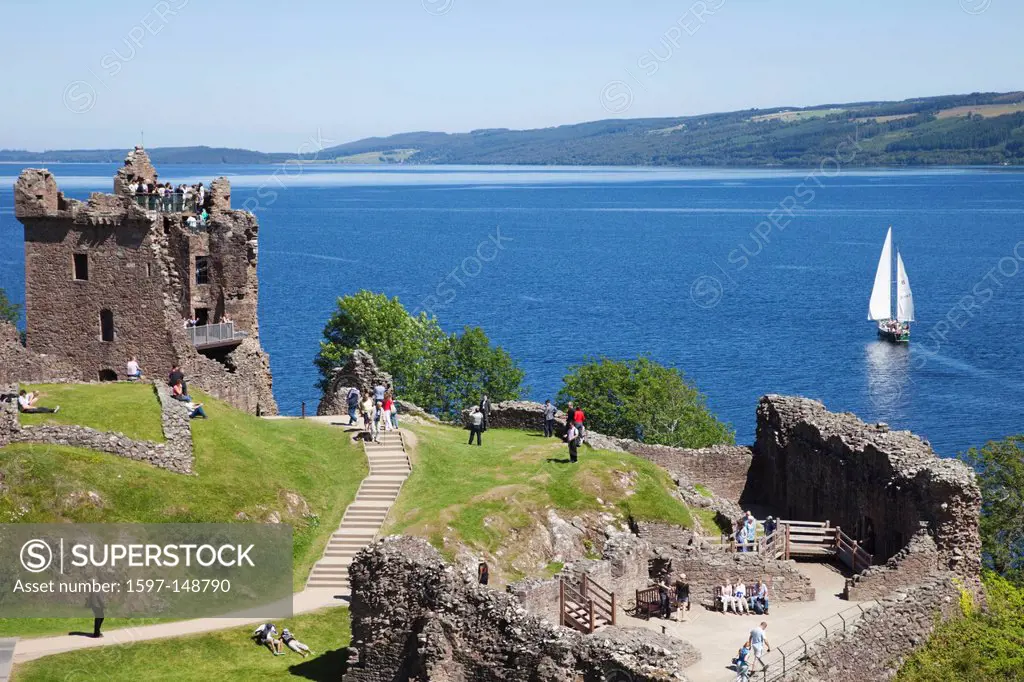 UK, United Kingdom, Europe, Scotland, Highlands, Loch Ness, Urquhart Castle, Urquhart, Scottish Castles, Scottish, Castle, Castles, Tourism, Travel, H...