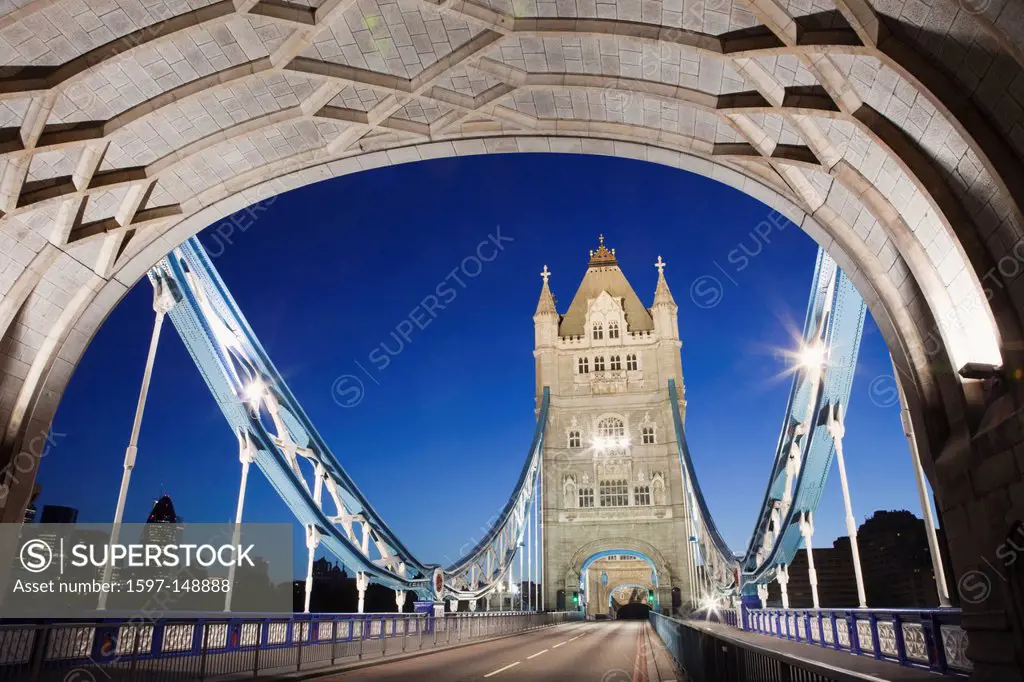 UK, United Kingdom, Europe, Great Britain, Britain, England, London, Tower Bridge, Thames River, River Thames, Landmark, Bridge, Bridges, Night, View,...