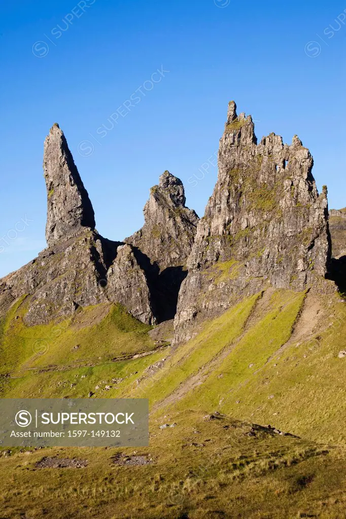 UK, United Kingdom, Europe, Scotland, Inner Hebrides, Hebrides, Isle of Skye, Skye, Old Man of Storr, Storr, Mountain, Mountains, Tourism, Travel, Hol...