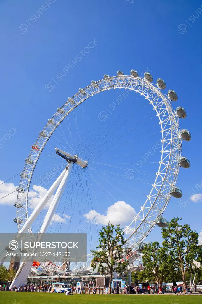 UK, United Kingdom, Europe, Great Britain, Britain, England, London, Millennium Wheel, London Eye, Wheel, Embankment, Landmark, Tourism, Travel, Holid...